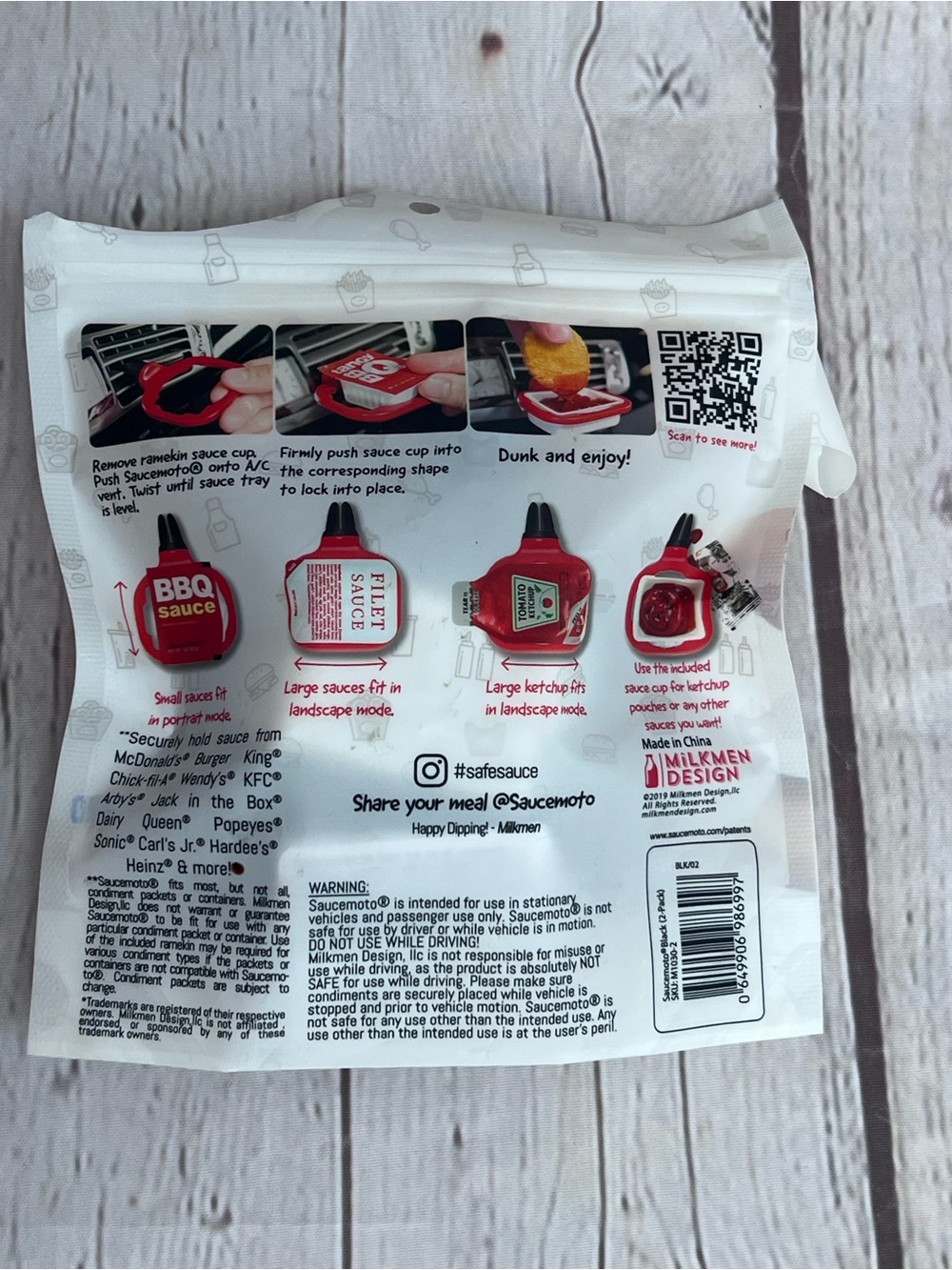 Saucemoto Dip Clip (An in-car sauce holder for ketchup/dipping sauces) 2 pack - Picture 11 of 14